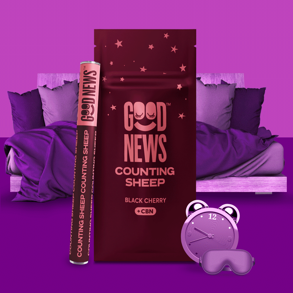 Goods News Counting Sheep Black Cherry Vape Pen with CBN (300mg)